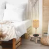 LED Tischleuchte Seillampe mit geflochtenem Lampenschirm, Höhe 45cm