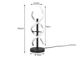 LED Tischleuchte SEQUENCE dimmbar Silber, Höhe 48cm