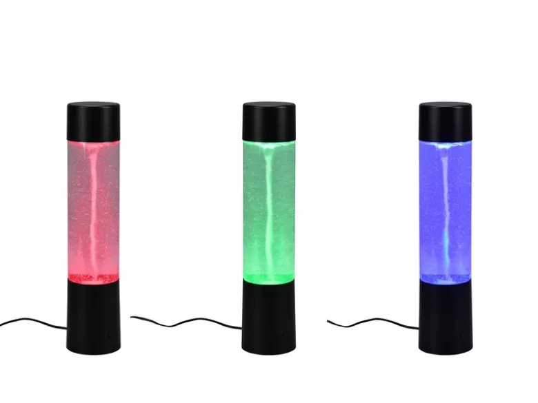 LED Tischleuchte TORNADO RGB Farbwechsel, Schwarz 34cm hoch