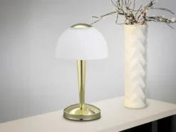 LED Tischleuchte VENTURA Messing 3-fach dimmbar, Höhe 29cm