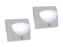 LED Treppenlicht 2er SET Orientierungslicht mit Bewegungsmelder, Batteriebetrieb