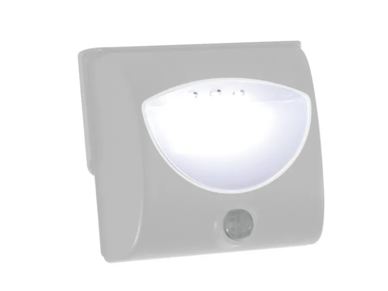 LED Treppenlicht Orientierungslicht mit Bewegungsmelder, Batteriebetrieb, Silber