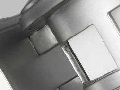 LED Ultra Wetter & Salzluft resistente Außen Laterne, Silber Höhe 23cm