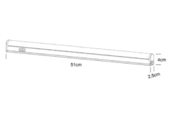 LED Unterbauleuchte RAMON mit Schalter & 230V Direktanschluss, Länge 51cm