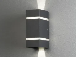 LED Up and Down Außenwandleuchte CREMONA Höhe 19,5cm, Anthrazit