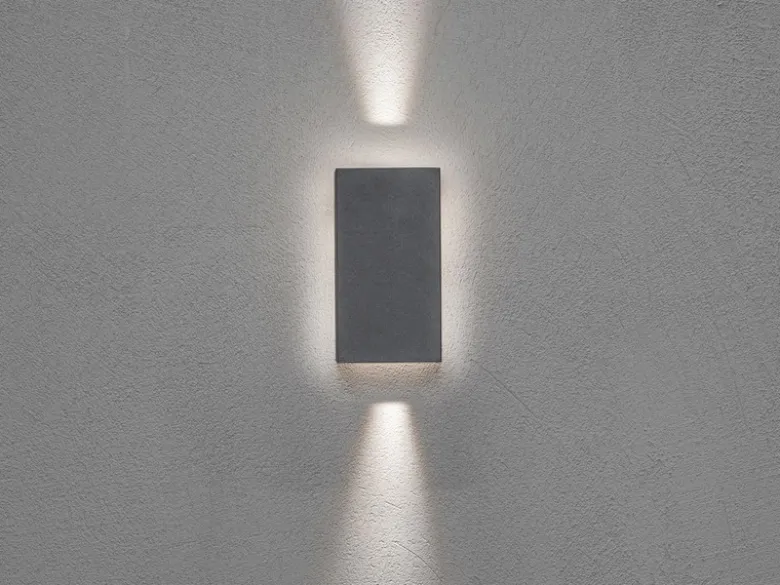 LED Up and Down Außenwandleuchte CREMONA Höhe 17cm, Anthrazit