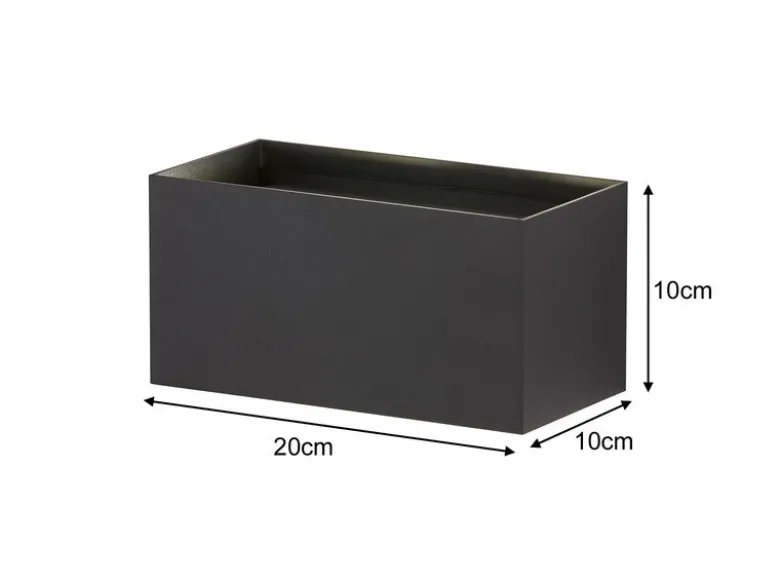 LED Updown Wandleuchte WALLO Schwarz für Innen & Außen, Breite 20cm