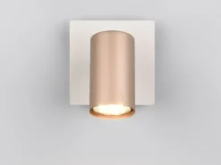 LED Wand- & Deckenstrahler Metall Coffee / Hellgrau, Breite 12cm
