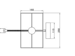 LED Wandlampe mit Leselampe Schalter & Stecker, Holz mit Stoffschirm H: 30cm