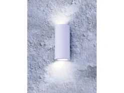 LED Wandlampe Spot Gipsleuchte Weiß Up and Down bemalbar, Höhe 16,5cm