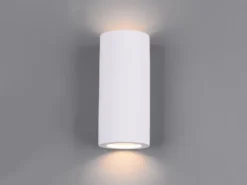 LED Wandlampe Spot Gipsleuchte Weiß Up and Down bemalbar, Höhe 16,5cm