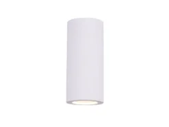 LED Wandlampe Spot Gipsleuchte Weiß Up and Down bemalbar, Höhe 16,5cm
