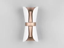 LED Wandlampe Weiß Coffee mit Updown Lichtaustritt, Höhe 21cm