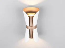 LED Wandlampe Weiß Coffee mit Updown Lichtaustritt, Höhe 21cm