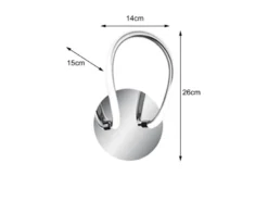 LED Wandleuchte BOLOGNA Metall Chrom/Weiß 3 Stufen Dimmer, Höhe 26cm