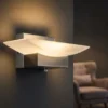 LED Wandleuchte BOWL Silber mit Schalter, dimmbar & CCT Lichtfarbe, Breite 20cm