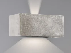 LED Wandleuchte COG Up Down, Silber Antik, verstellbares Licht, Breite 23cm