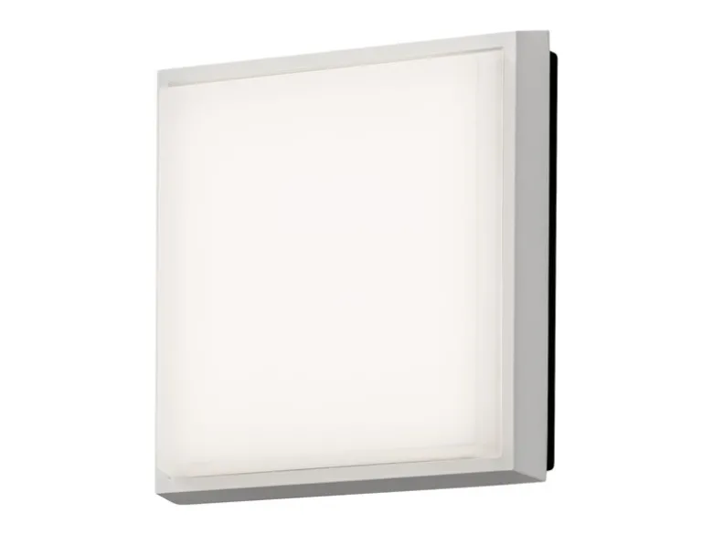 LED Wandleuchte / Deckenleuchte CESENA eckig, Alu weiß, 10 Watt, 900 Lumen
