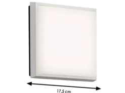 LED Wandleuchte / Deckenleuchte CESENA eckig, Alu weiß, 10 Watt, 900 Lumen