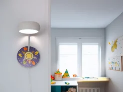 LED Wandleuchte für Kinderzimmer mit Wald-Motiven, Flexarm, Höhe 20cm