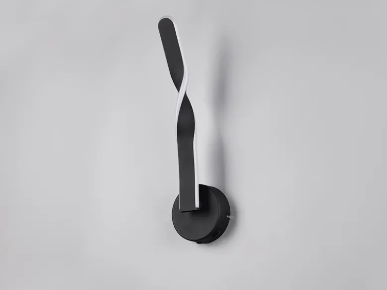 LED Wandleuchte GINKO für innen modern mit Schalter, Schwarz, Höhe 45cm