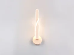 LED Wandleuchte GINKO für innen modern mit Schalter, Beige, Höhe 45cm