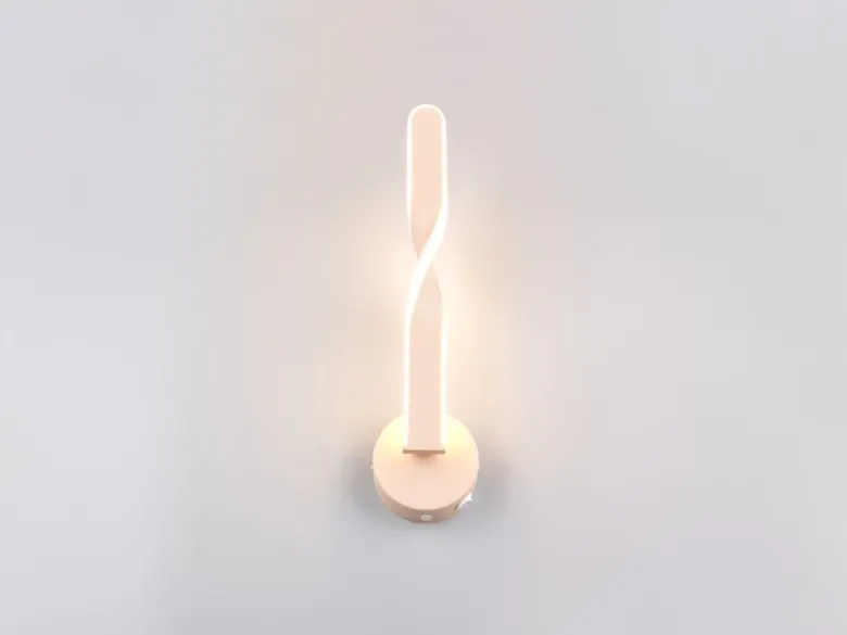 LED Wandleuchte GINKO für innen modern mit Schalter, Beige, Höhe 45cm