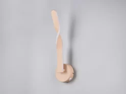 LED Wandleuchte GINKO für innen modern mit Schalter, Beige, Höhe 45cm