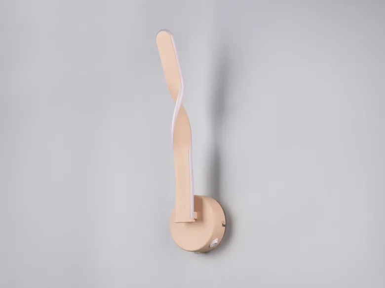 LED Wandleuchte GINKO für innen modern mit Schalter, Beige, Höhe 45cm