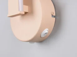 LED Wandleuchte GINKO für innen modern mit Schalter, Beige, Höhe 45cm