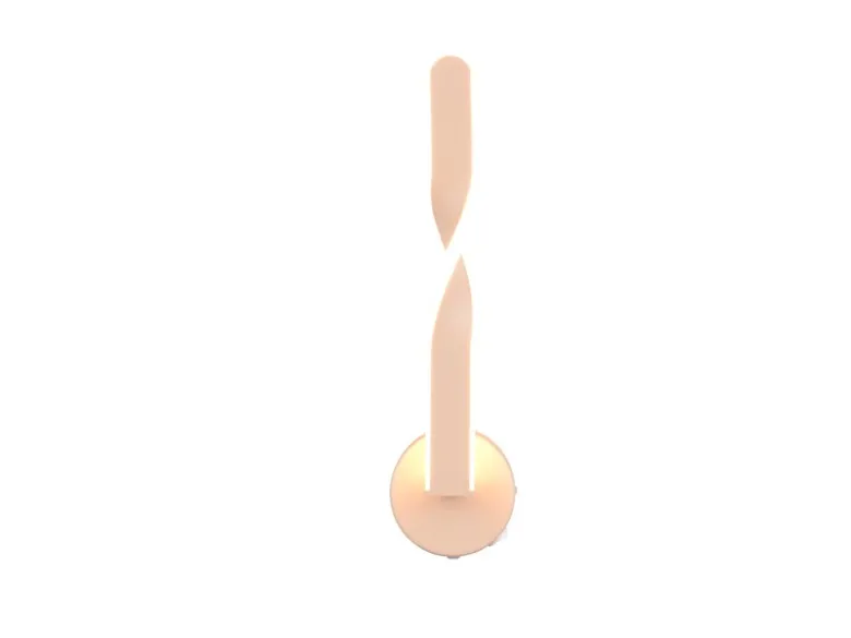 LED Wandleuchte GINKO für innen modern mit Schalter, Beige, Höhe 45cm