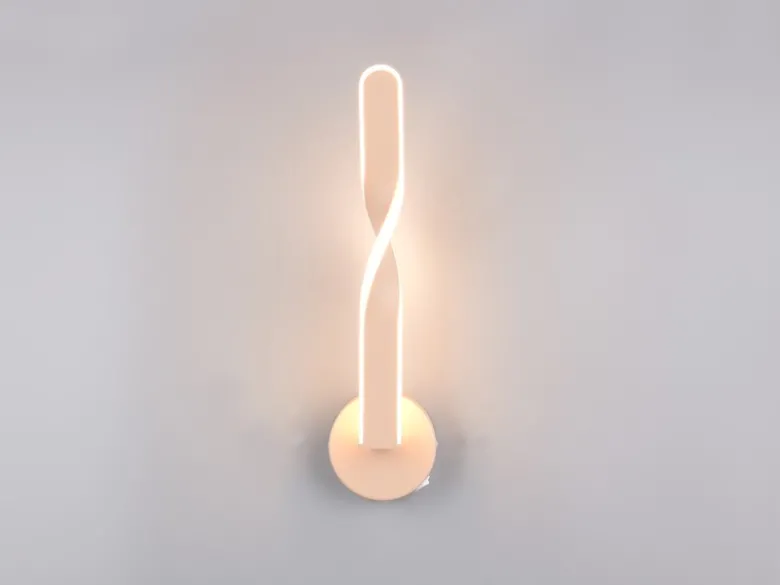 LED Wandleuchte GINKO für innen modern mit Schalter, Beige, Höhe 45cm