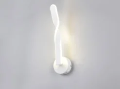 LED Wandleuchte GINKO für innen modern mit Schalter, Weiß, Höhe 45cm