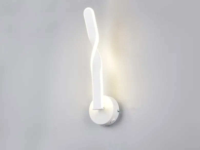 LED Wandleuchte GINKO für innen modern mit Schalter, Weiß, Höhe 45cm