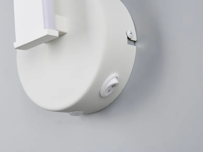 LED Wandleuchte GINKO für innen modern mit Schalter, Weiß, Höhe 45cm