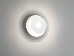 LED Wandleuchte HENNES Weiß rund mit verstellbarem Ring, Ø 18cm