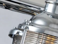 LED Wandleuchte in Chrom für Badezimmer & Wohnraum, 2-flammig Breite 36cm