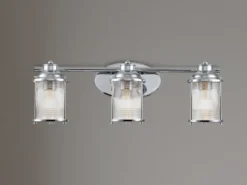 LED Wandleuchte in Chrom für Badezimmer & Wohnraum, Breite 61cm
