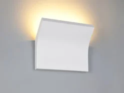 LED Wandleuchte, indirekte Beleuchtung aus Gips bemalbar, Breite 24cm