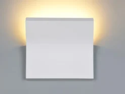 LED Wandleuchte, indirekte Beleuchtung aus Gips bemalbar, Breite 24cm