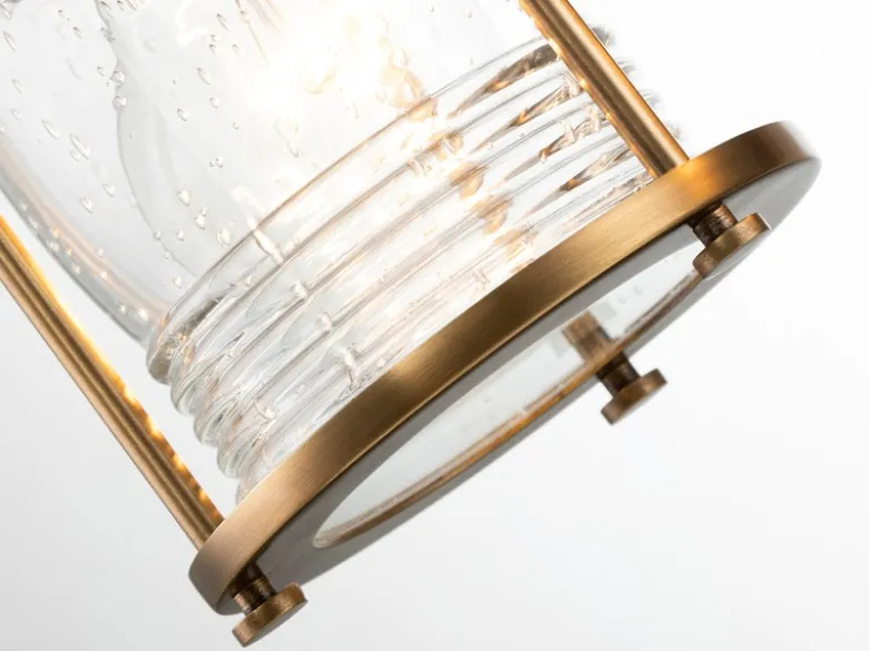 LED Wandleuchte in Messing für Badezimmer & Wohnraum, 2-flammig Breite 36cm