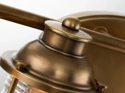 LED Wandleuchte in Messing für Badezimmer & Wohnraum, Breite 86cm