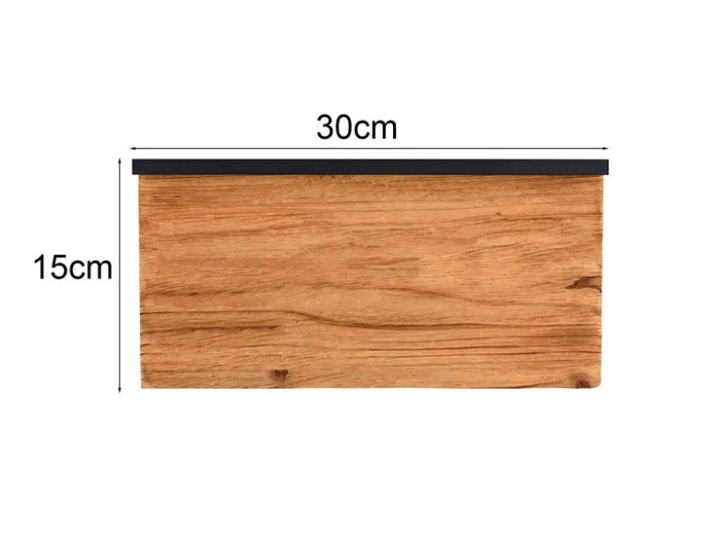LED Wandleuchte KALEA aus Naturholz flach & dimmbar, Breite 30cm