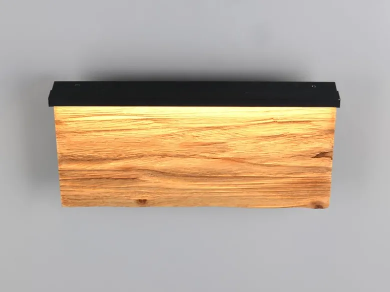 LED Wandleuchte KALEA aus Naturholz flach & dimmbar, Breite 30cm