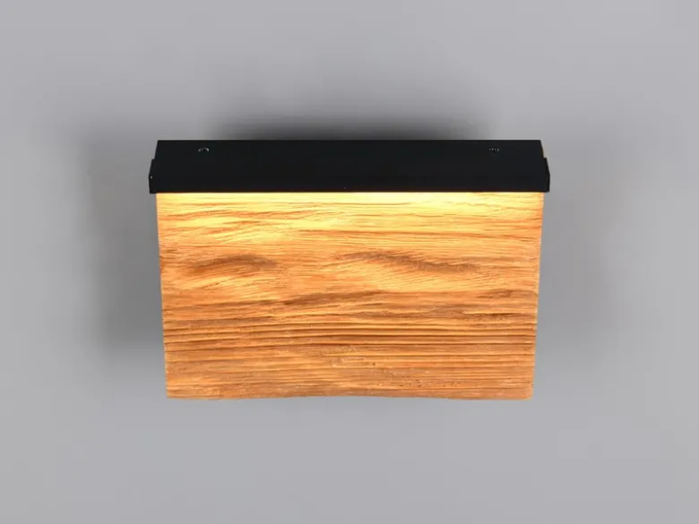 LED Wandleuchte KALEA aus Naturholz flach & dimmbar, Breite 20cm
