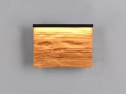 LED Wandleuchte KALEA aus Naturholz flach & dimmbar, Breite 20cm