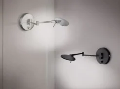 LED Wandleuchte KAZAN Schwarz verstellbar stufenlos dimmbar, Breite 55cm