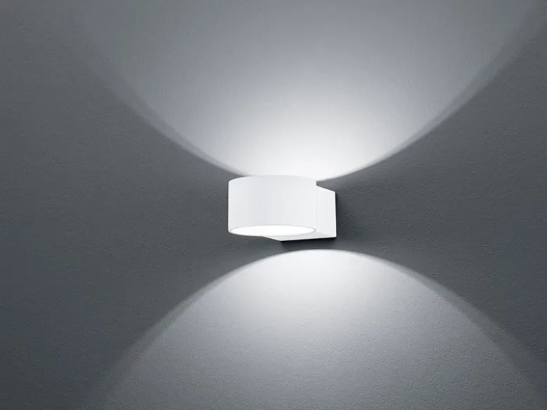 LED Wandleuchte LACAPO Weiß mit Up and Down Licht, Ø 10,5cm