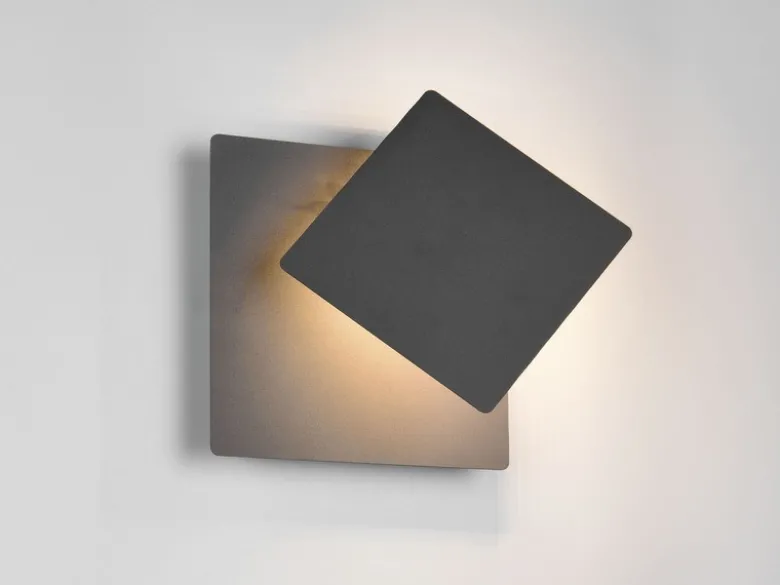 LED Wandleuchte MIO Schwarz verstellbar für indirekte Beleuchtung, Höhe 18cm