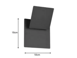 LED Wandleuchte MIO Schwarz verstellbar für indirekte Beleuchtung, Höhe 18cm